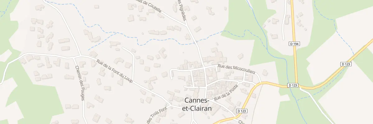 Plan du 5023 Rue des Micocouliers à Cannes-et-Clairan