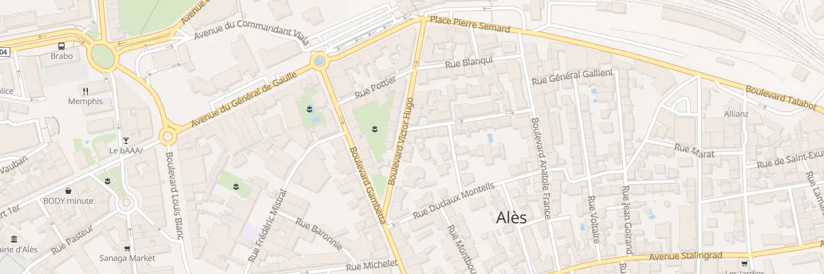 Plan du 12 Bd Victor Hugo à Alès