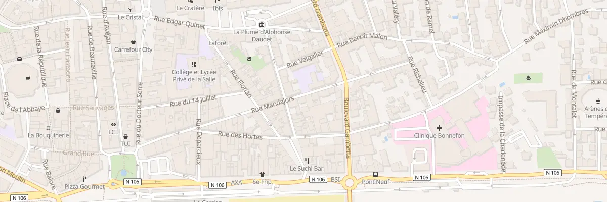 Plan du 28 Rue Mandajors à Alès