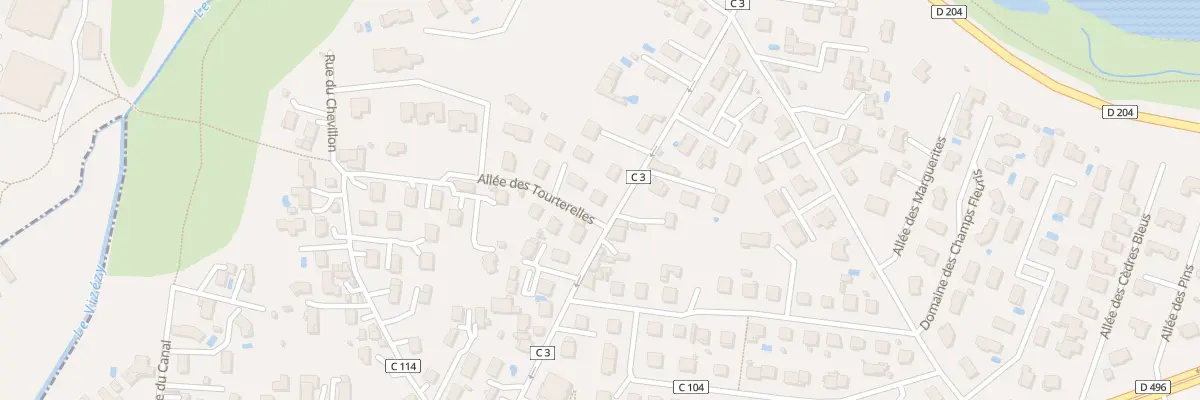 Plan du 2 All des Tourterelles à Savigneux