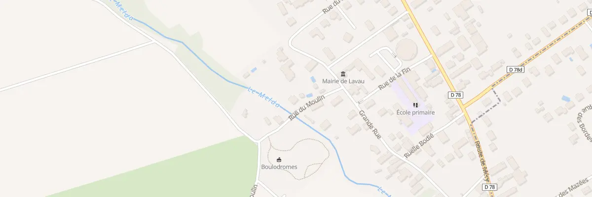 Plan du 2 Rue du Moulin à Lavau