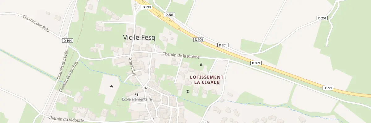 Plan du 50 Che de la Pinède à Vic-le-Fesq
