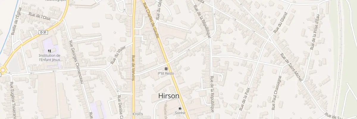 Plan du 16 Rue Henri Martin à Hirson