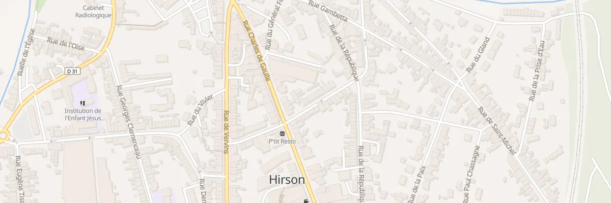 Plan du 3 Rue Henri Martin à Hirson