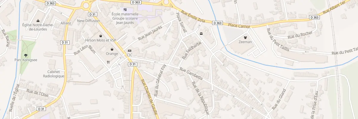 Plan du 25 Rue Gambetta à Hirson