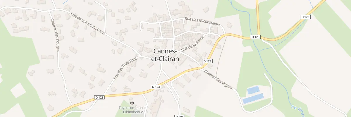 Plan du 5207 Le Village à Cannes-et-Clairan