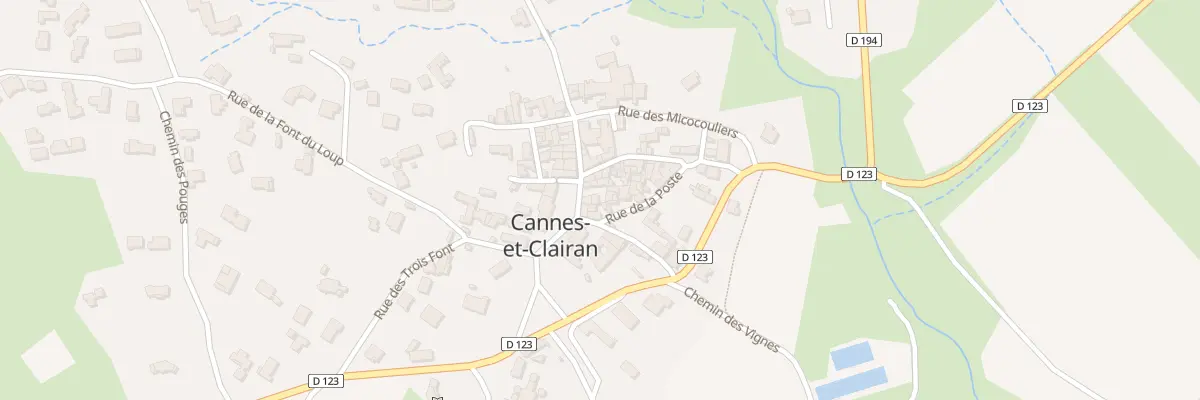 Plan du 5053 Rue de la Poste à Cannes-et-Clairan