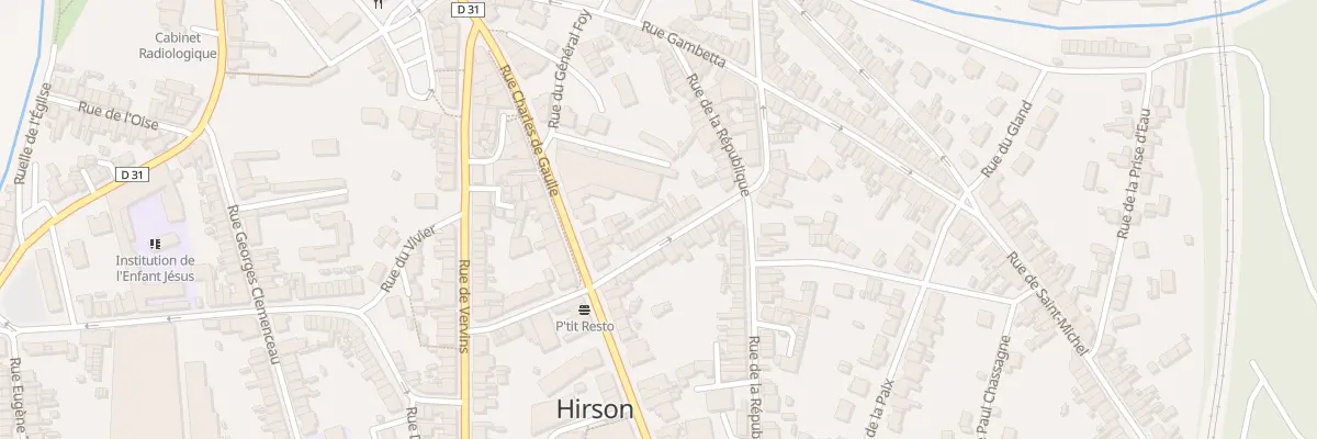 Plan du 13 Rue Henri Martin à Hirson