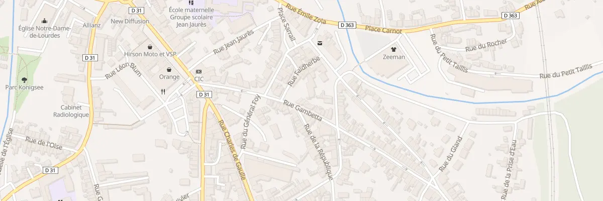 Plan du 35 Rue Gambetta à Hirson