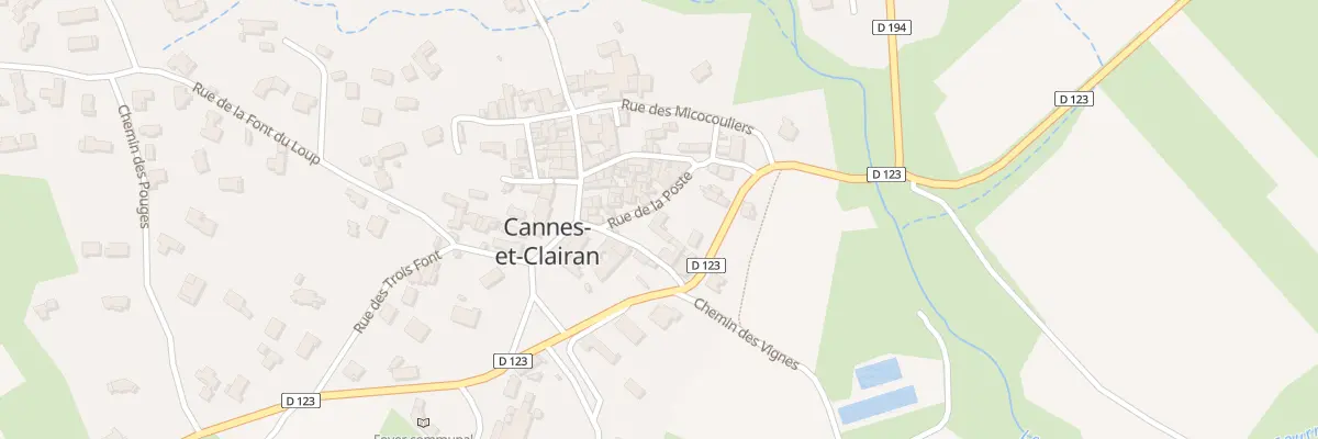 Plan du 5112 Rue de la Poste à Cannes-et-Clairan