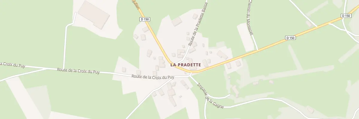 Plan du 5068 La Pradette à Montusclat