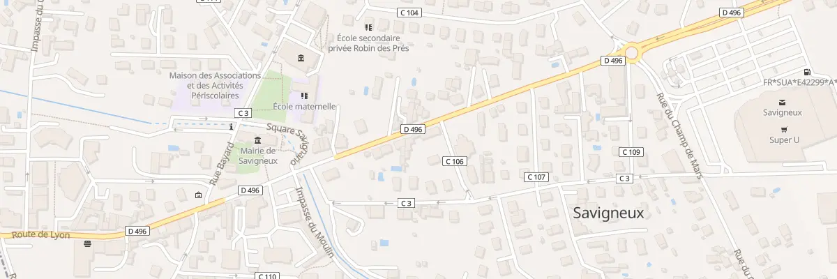 Plan du 30 Rue de Lyon à Savigneux