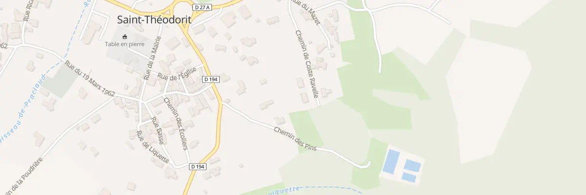 Plan du 172 Che de Coste Ravelle à Saint-Théodorit