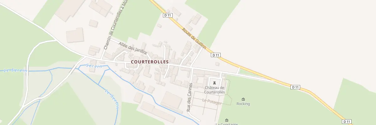 Plan du 2 Rue Grande Rue de Courterolles à Guillon-Terre-Plaine