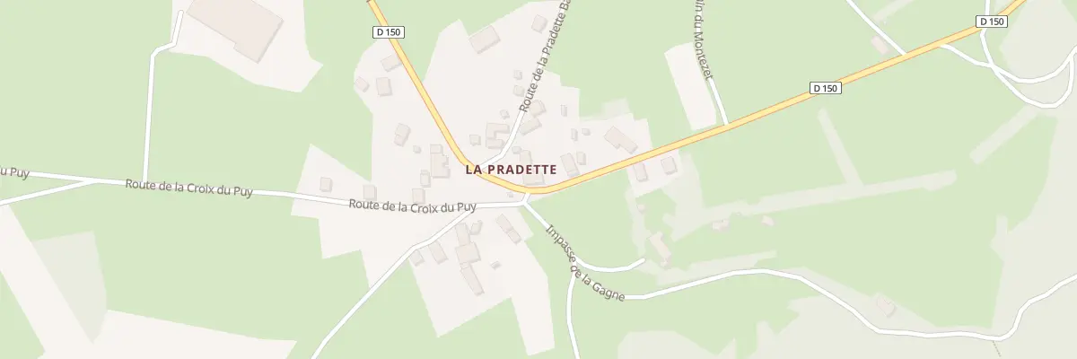 Plan du 5072 La Pradette à Montusclat
