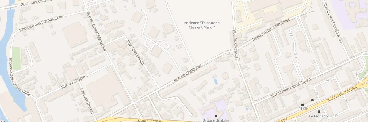 Plan du 1 Rue Clement Marot à Troyes