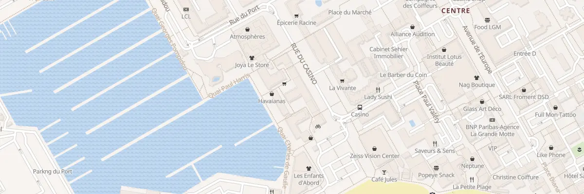 Plan du 123 Quai Charles de Gaulle à La Grande-Motte