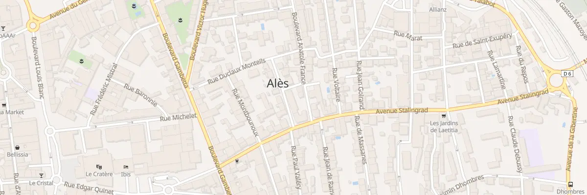 Plan du 8 Rue Camille Pelletan à Alès