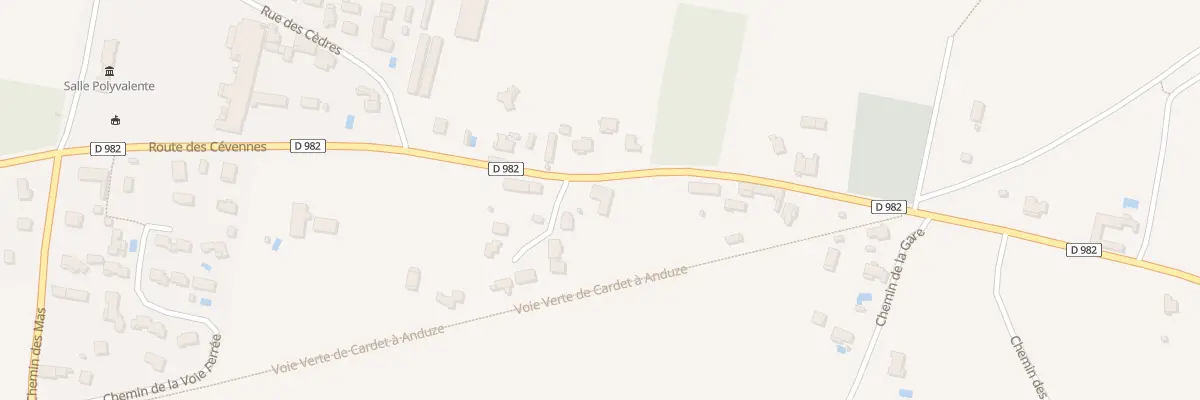 Plan du 950 Rte des Cévennes à Cardet