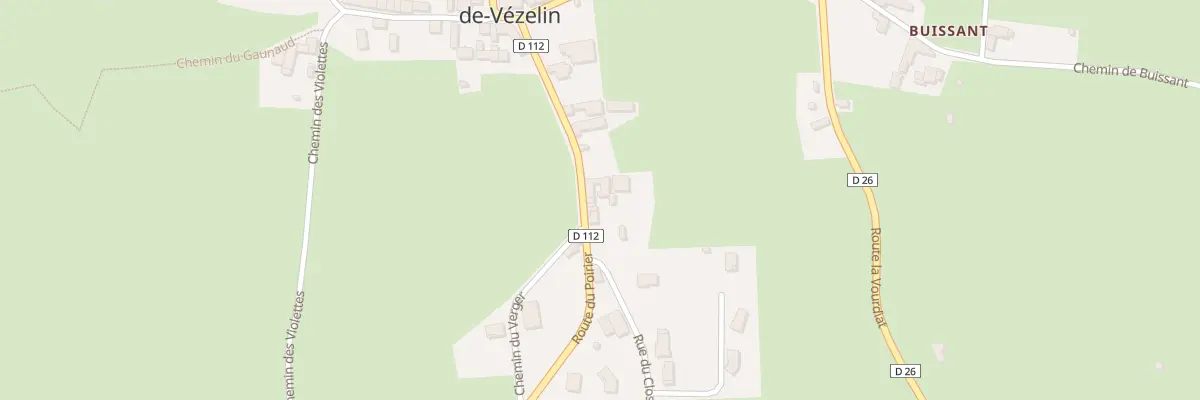 Plan du 166 Rte du Poirier à Vézelin-sur-Loire