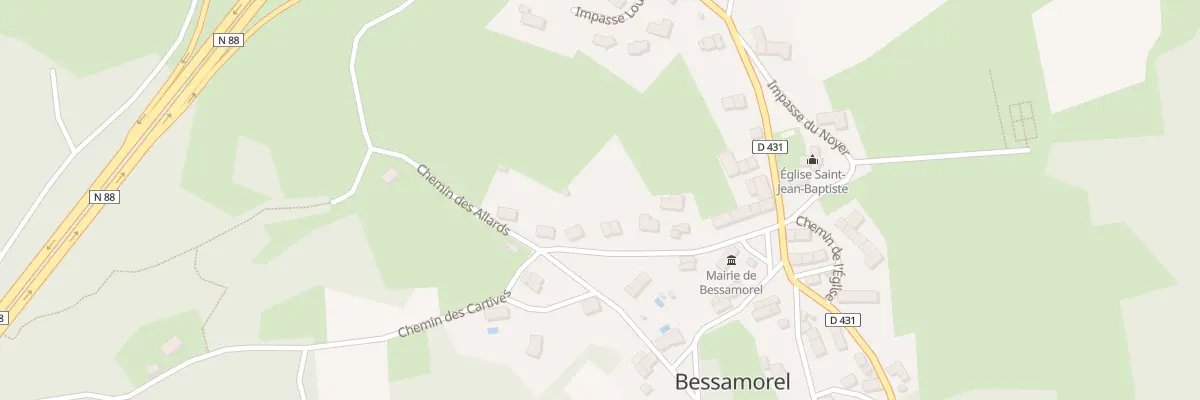 Plan du 80 Che des Cartives à Bessamorel