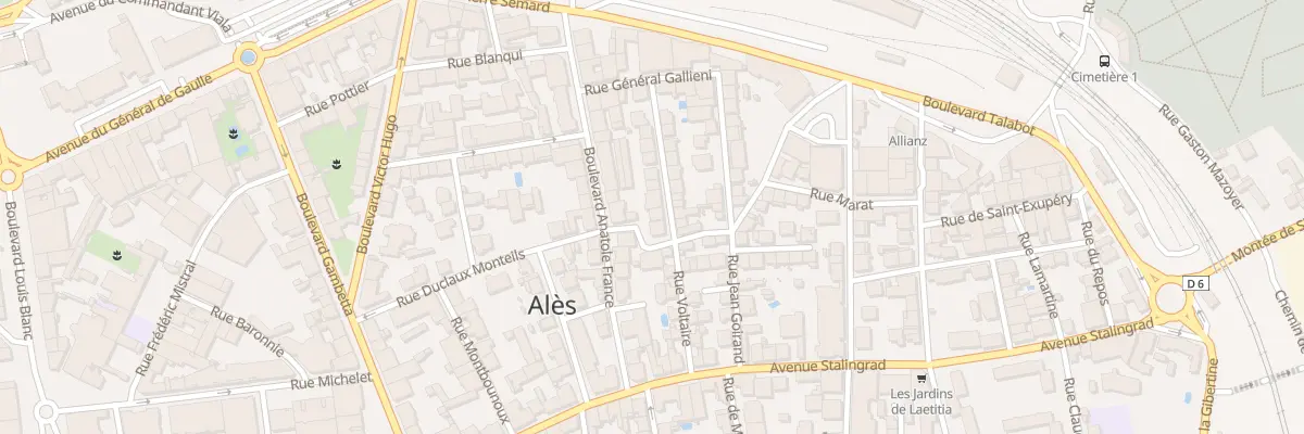 Plan du 3 Rue Jeanne d’Arc à Alès