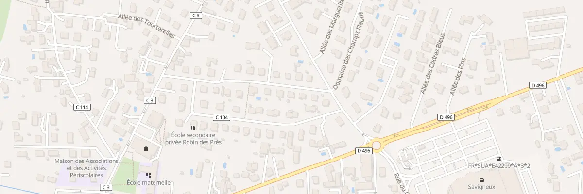 Plan du 14 Rue de Chantemerle à Savigneux