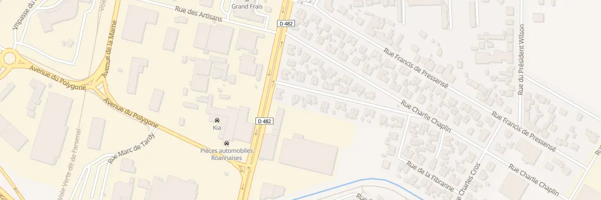 Plan du 4 Rue Edouard Aubert à Roanne