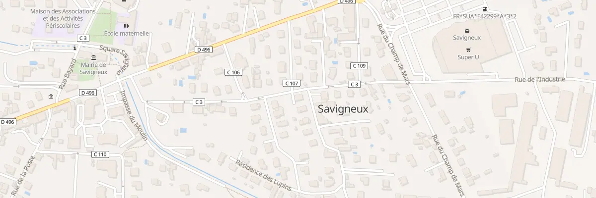 Plan du 14 Rue des Clos à Savigneux