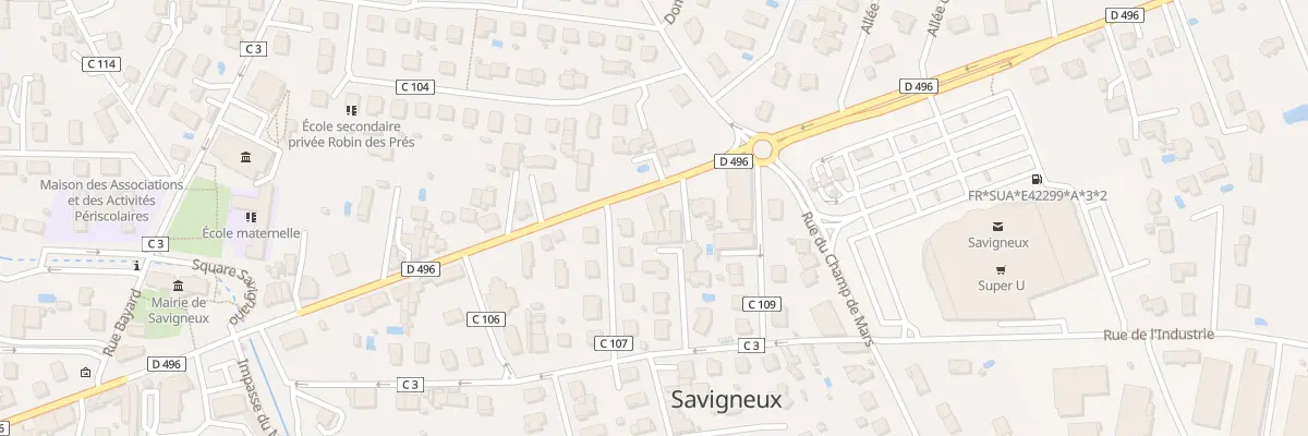 Plan du 38 Rue de Lyon à Savigneux