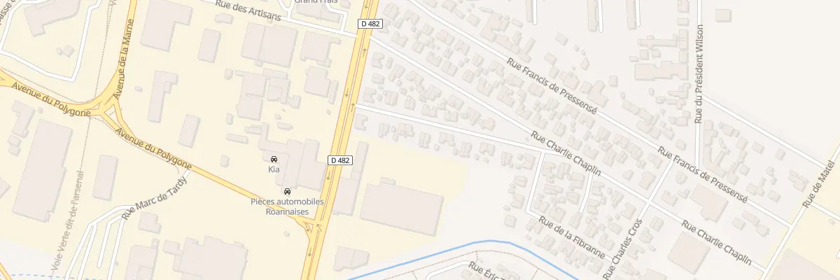 Plan du 10 Rue Edouard Aubert à Roanne