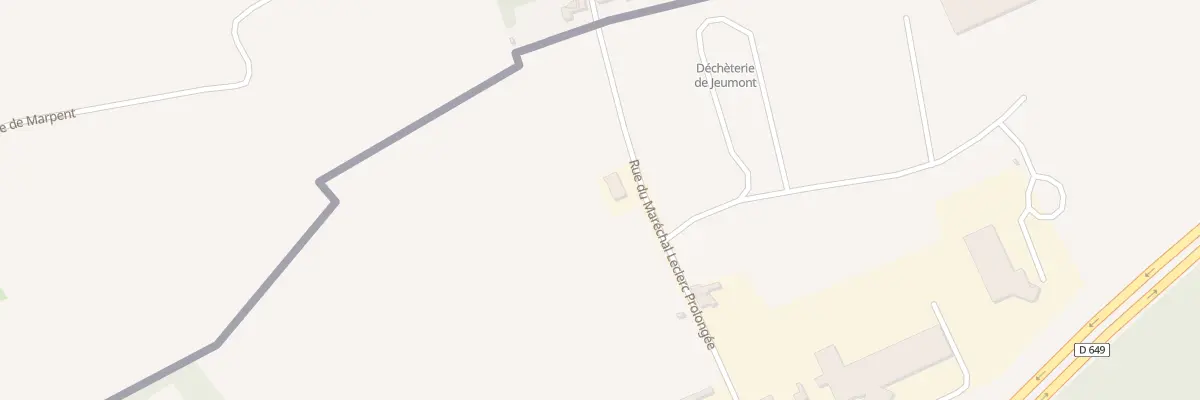 Plan du 1300 Rue du Maréchal Leclerc à Jeumont