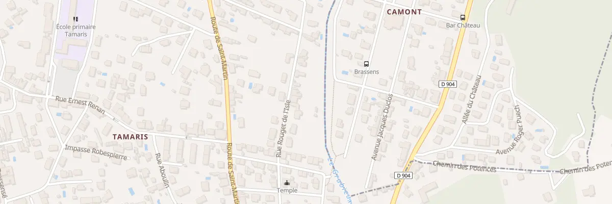 Plan du 33 Rue Rouget de l’Isle à Alès