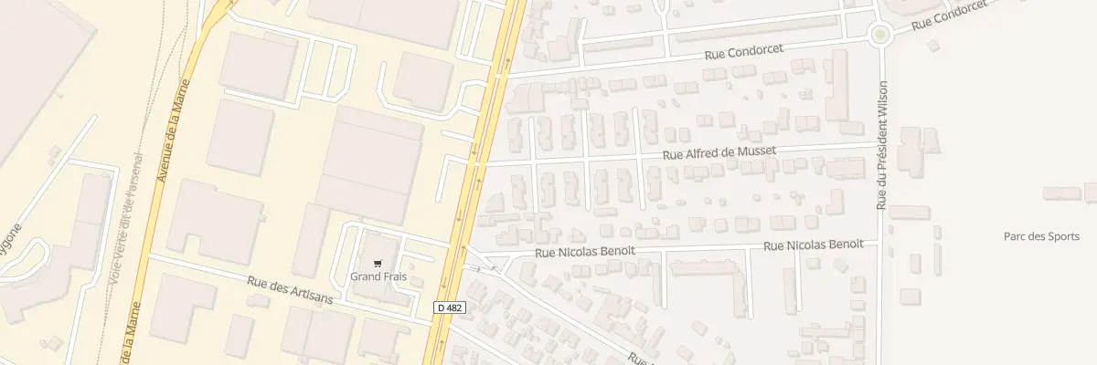 Plan du 4 Rue Alfred de Musset à Roanne