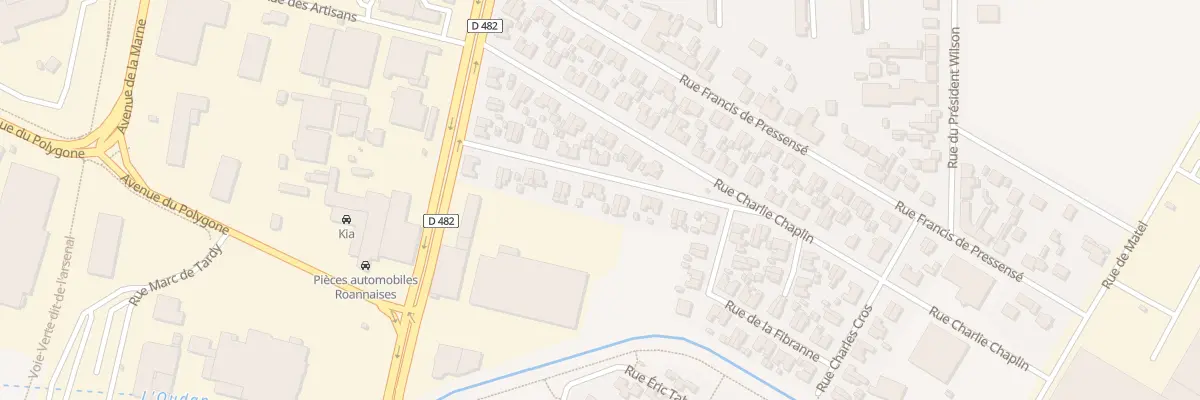 Plan du 16 Rue Edouard Aubert à Roanne