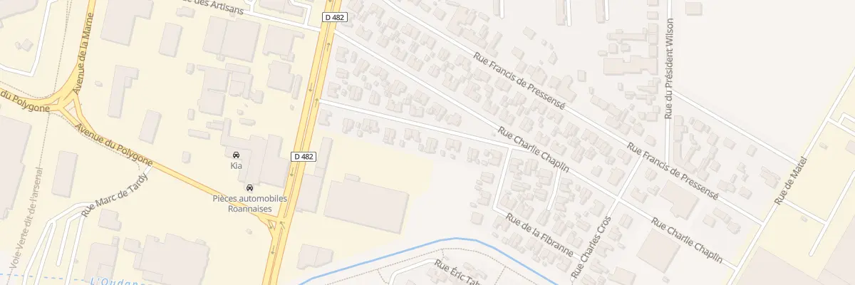 Plan du 18 Rue Edouard Aubert à Roanne