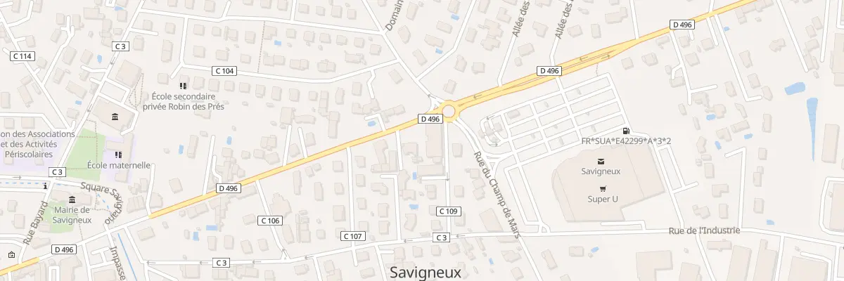 Plan du 40 Rue de Lyon à Savigneux