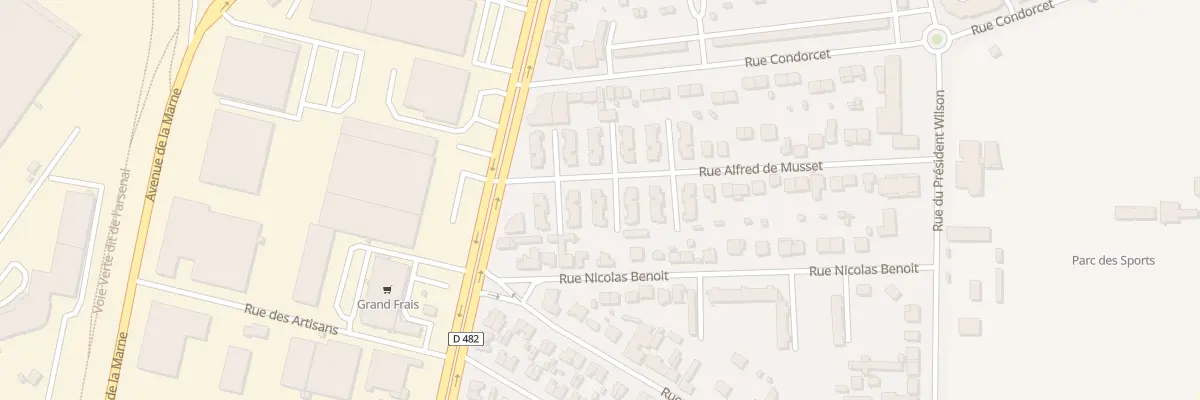 Plan du 6 Rue Alfred de Musset à Roanne