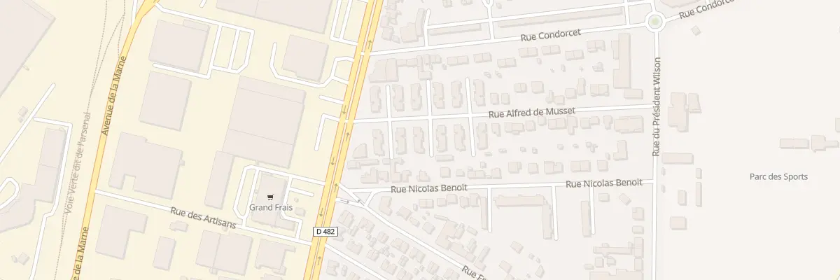 Plan du 6B Rue Alfred de Musset à Roanne