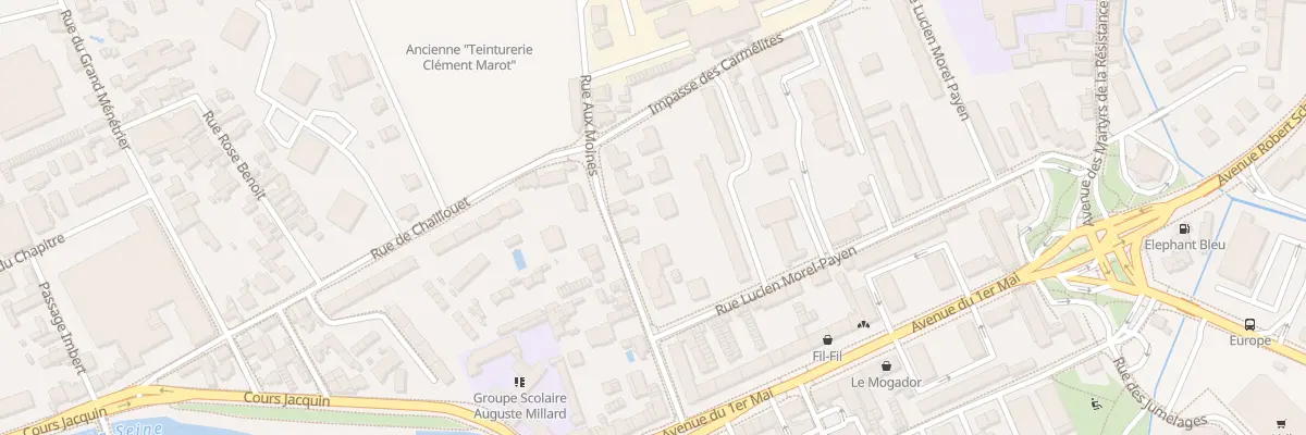 Plan du 12 Rue aux Moines à Troyes