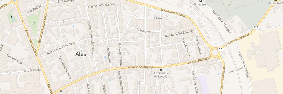 Plan du 7 Rue Guynemer à Alès