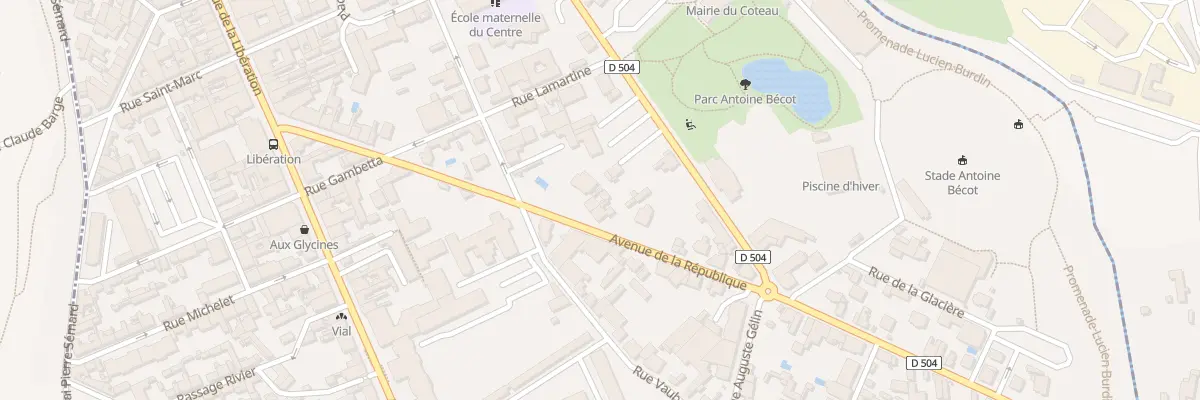 Plan du 23 Av de la République au Coteau