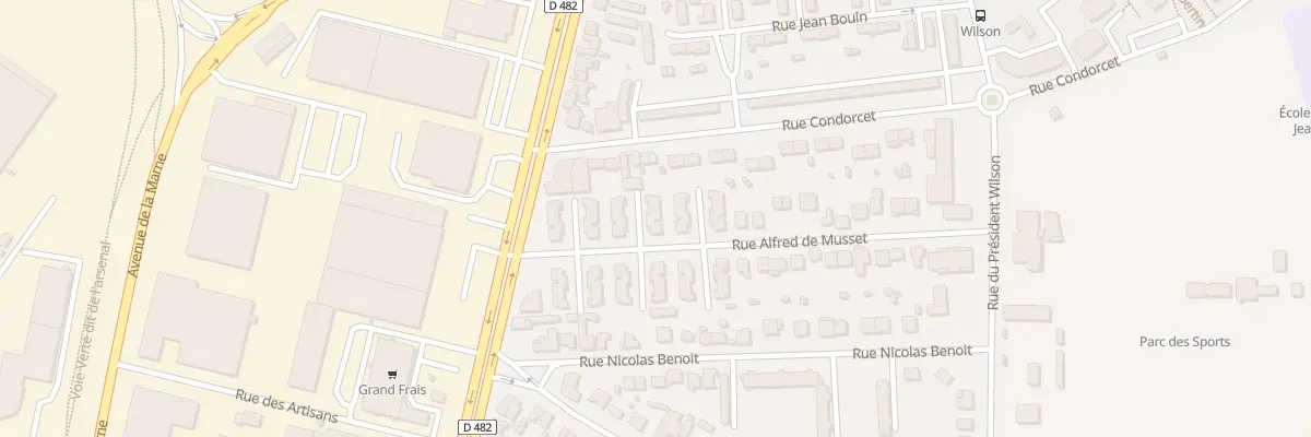 Plan du 7B Rue Alfred de Musset à Roanne
