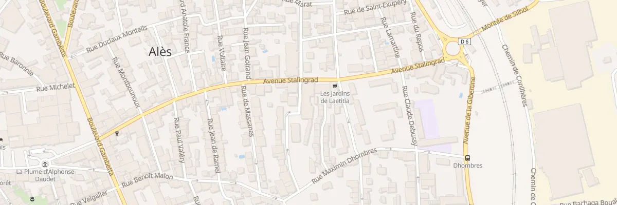 Plan du 18 Rue Bir Hakeim à Alès