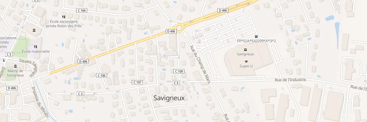 Plan du 1 Rue de la Paix à Savigneux
