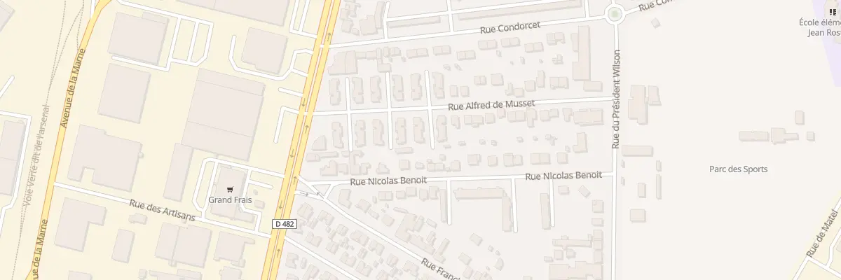 Plan du 10T Rue Alfred de Musset à Roanne