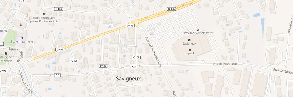 Plan du 6 Rue du Champ de Mars à Savigneux