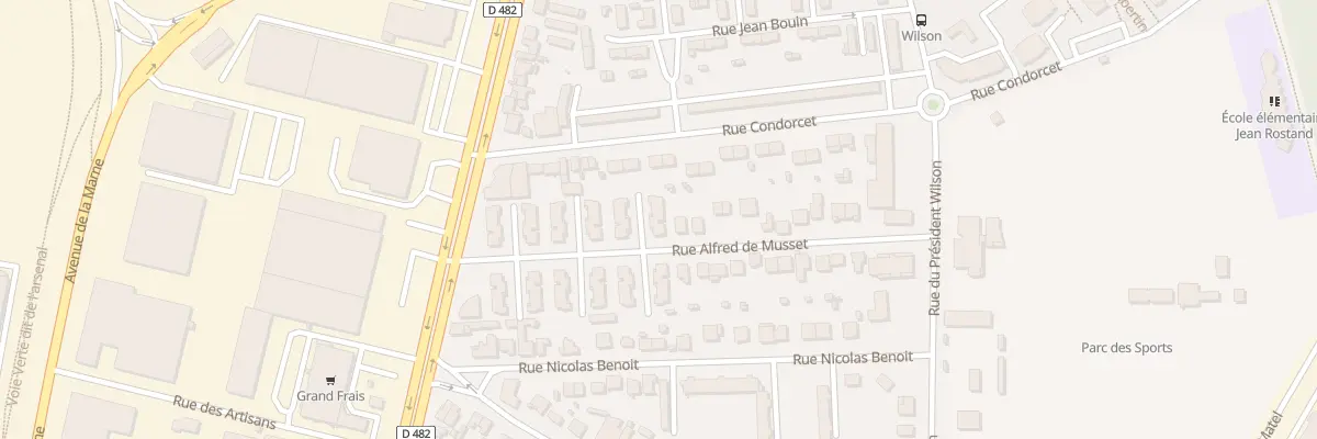 Plan du 11B Rue Alfred de Musset à Roanne