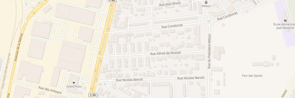 Plan du 11 Rue Alfred de Musset à Roanne