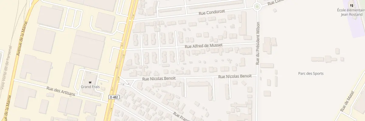 Plan du 12T Rue Alfred de Musset à Roanne